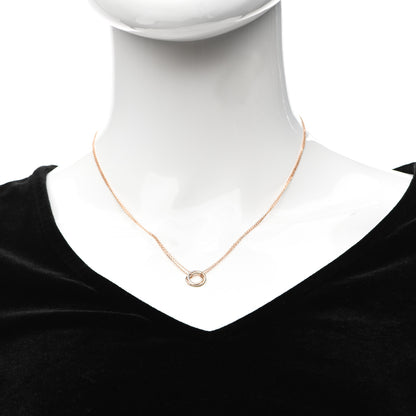 Cartier 18K Pink Yellow White Gold Trinity Double Chain Pendant Necklace 2 of 6