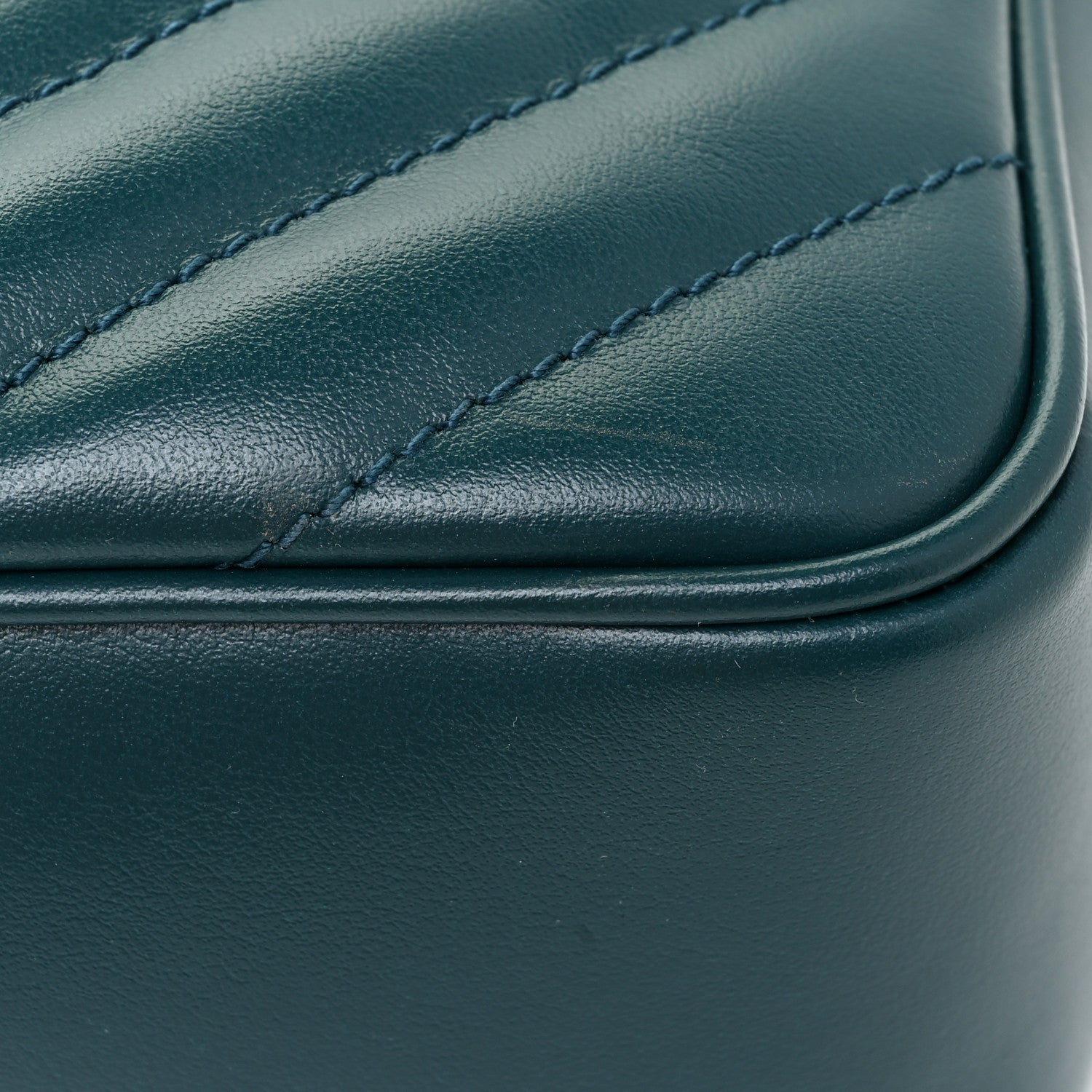 Saint Laurent Calfskin Matelasse Monogram Lou Camera Bag Sea Turquoise 10 of 11