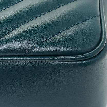 Saint Laurent Calfskin Matelasse Monogram Lou Camera Bag Sea Turquoise 10 of 11
