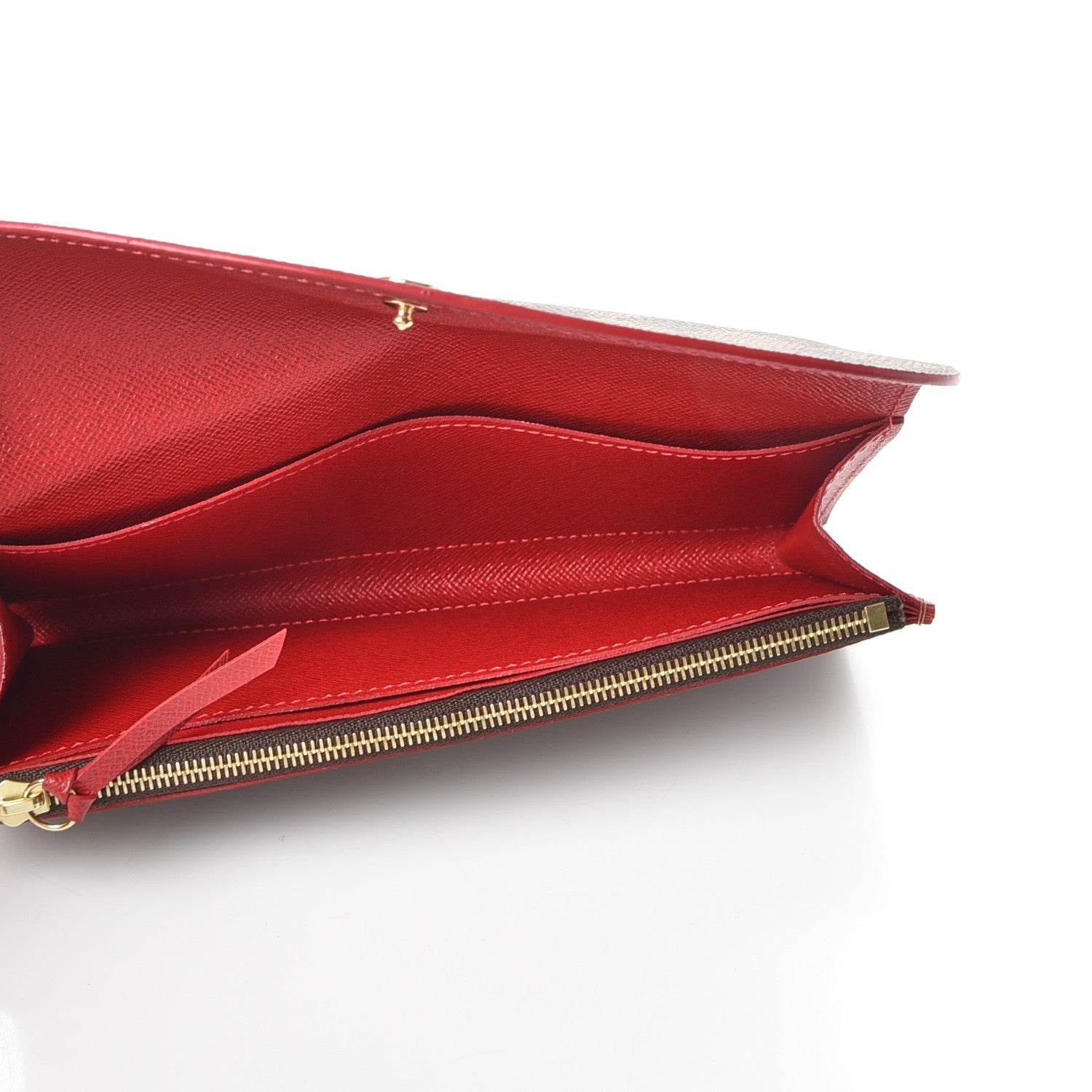 Louis Vuitton Damier Ebene Caissa Wallet Cherry 5 of 9