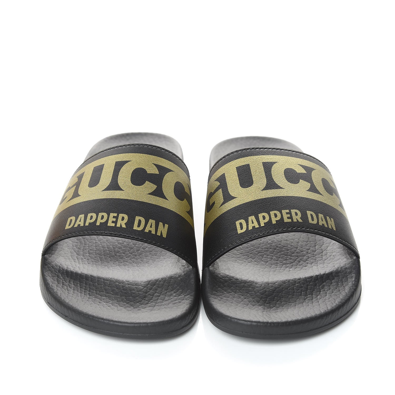 Gucci X DAPPER DAN Rubber Womens Slide Sandals 35 Black 2 of 10