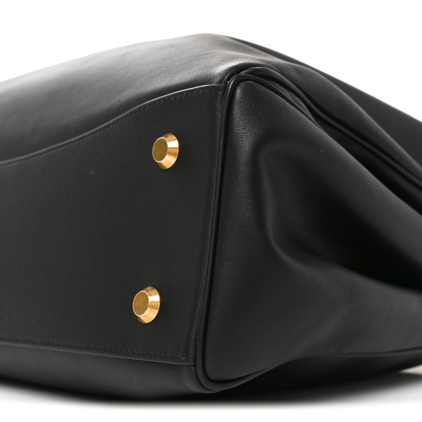 Smooth Calfskin Large Rodeo Top Handle Handbag Black