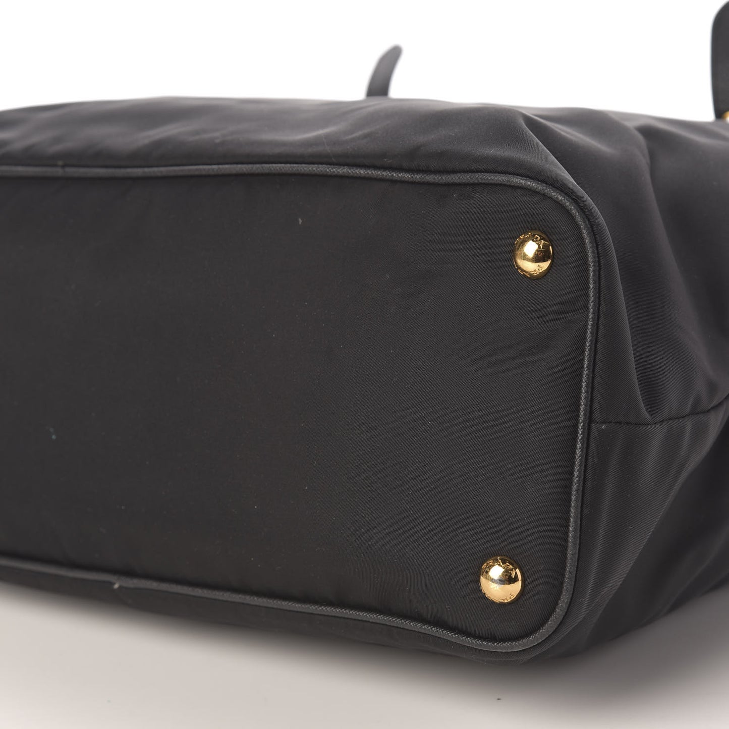 Tessuto Nylon Saffiano Shopping Tote Black