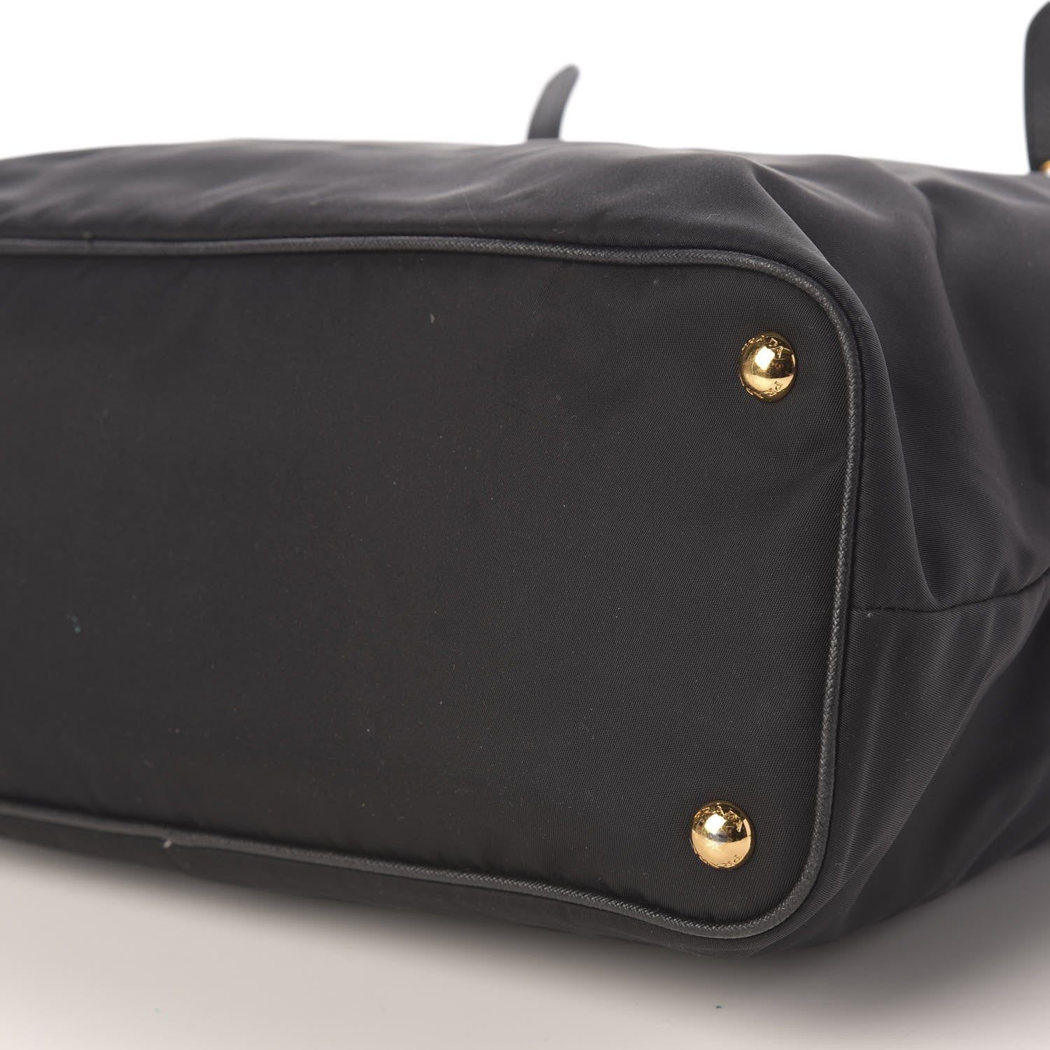 Prada Tessuto Nylon Saffiano Shopping Tote Black 6 of 9
