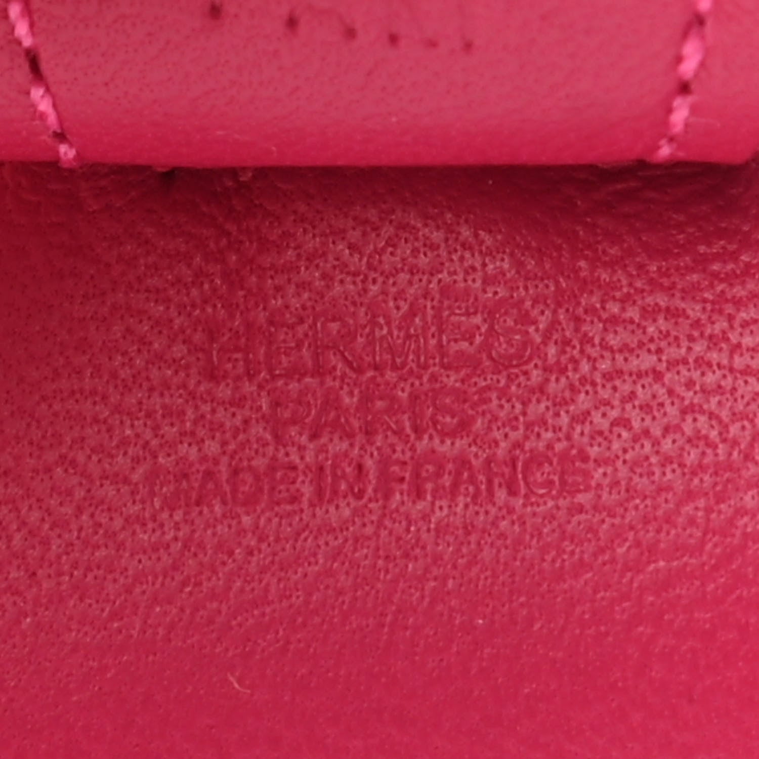 Hermes Milo Lambskin Grigri Rodeo Horse Bag Charm PM Rose Mexico 4 of 5