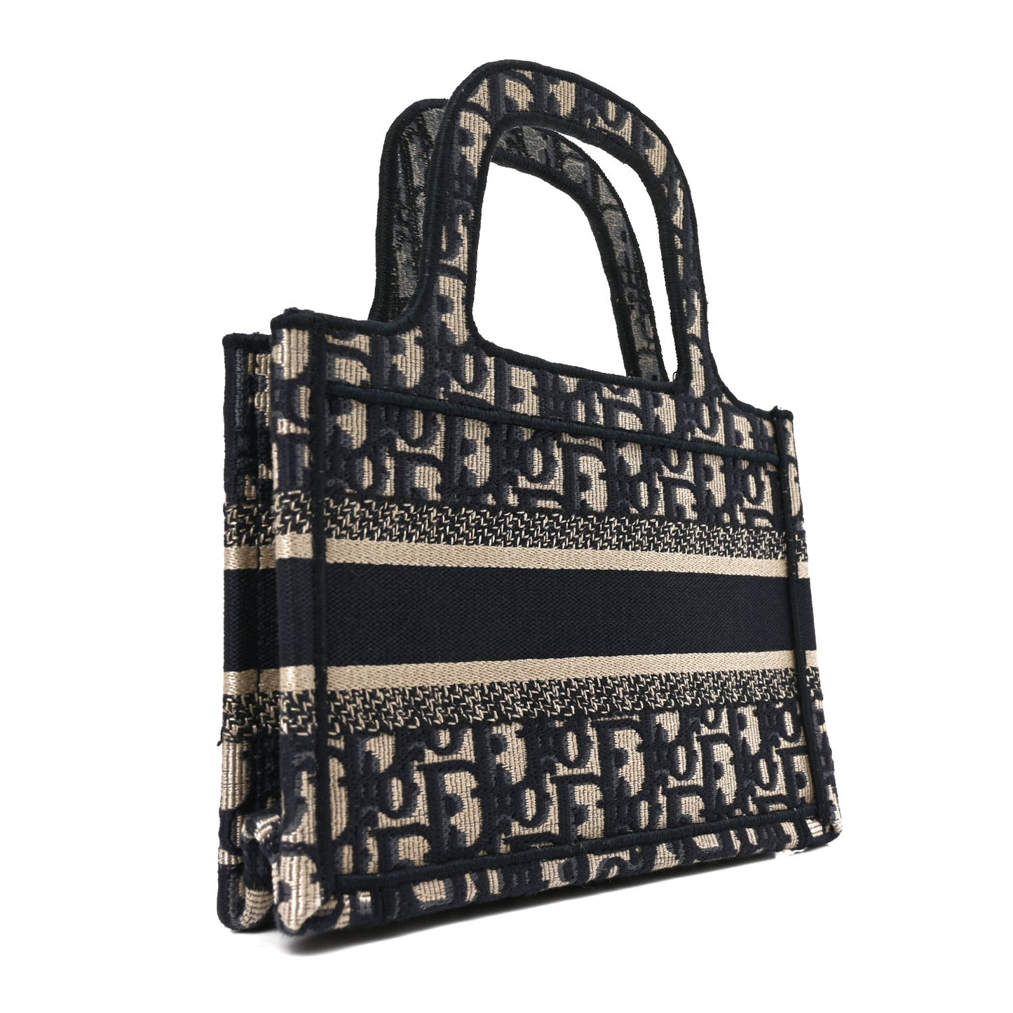 Oblique Mini Book Tote Blue Multicolor