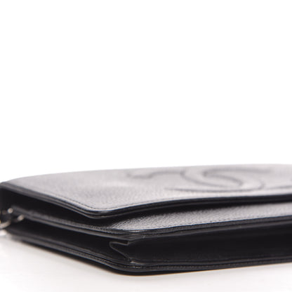 Chanel Caviar Timeless CC Wallet On Chain WOC Black 6 of 10