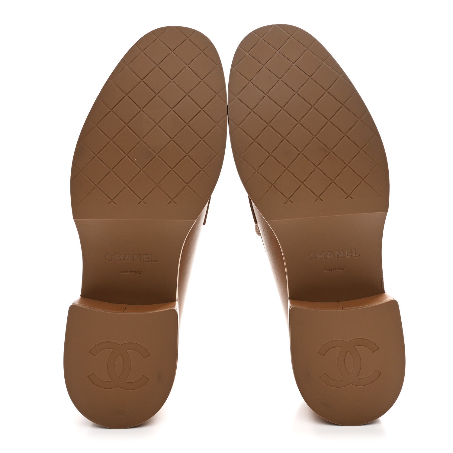Chanel Calfskin CC Platform Loafers 41 Beige 6 of 9