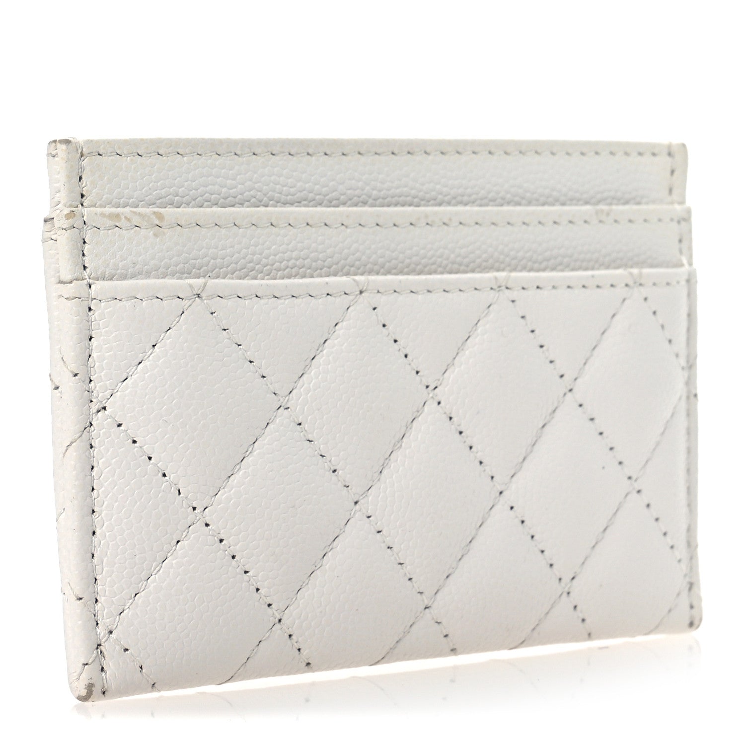 Chanel Caviar Quilted Boy Card Holder White 3 of 14