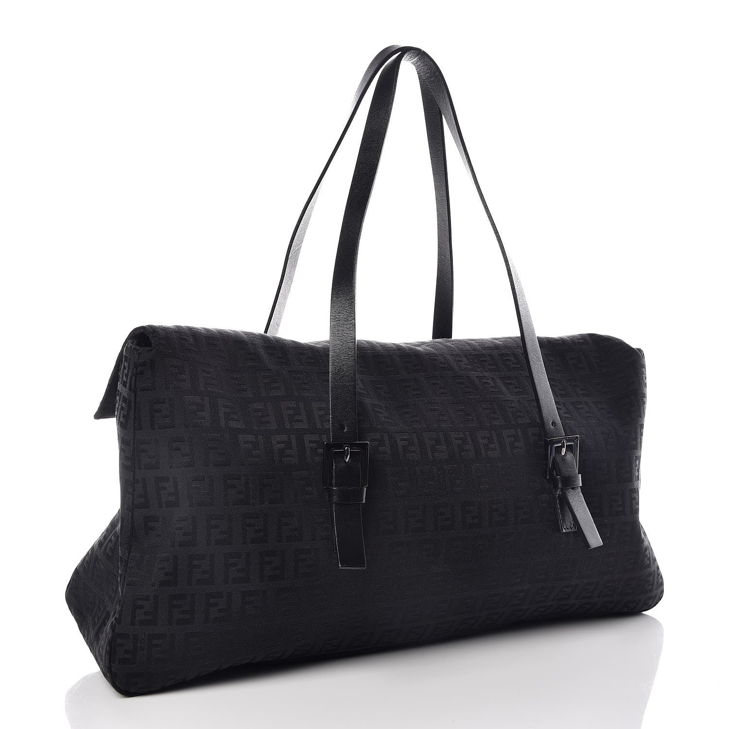 Fendi Zucchino Shoulder Bag Black 3 of 15
