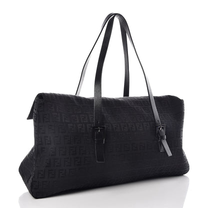 Fendi Zucchino Shoulder Bag Black 3 of 15