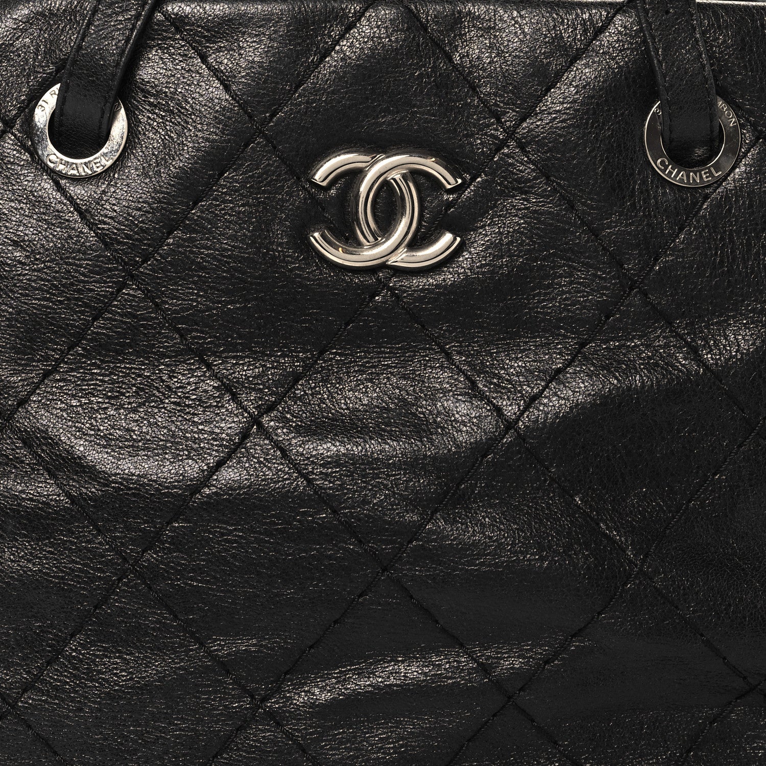 Chanel Glazed Calfskin Large On the Road Zip Tote Black 9 of 14