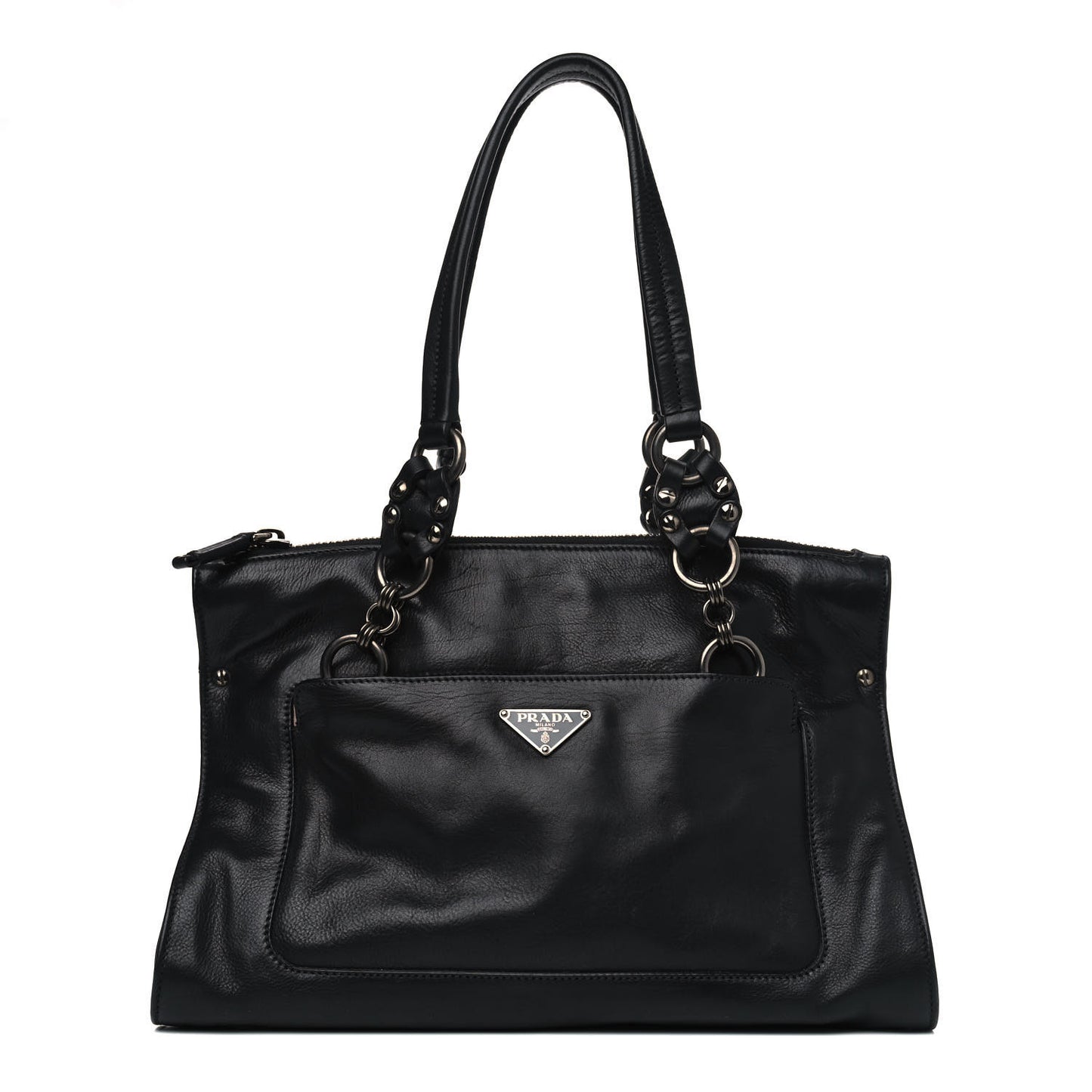 Calfskin Screw Chain Bag Black