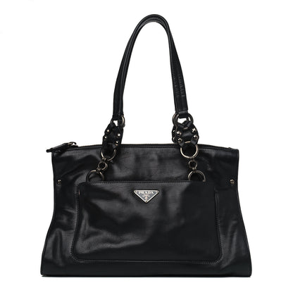 Prada Calfskin Screw Chain Bag Black 1 of 10