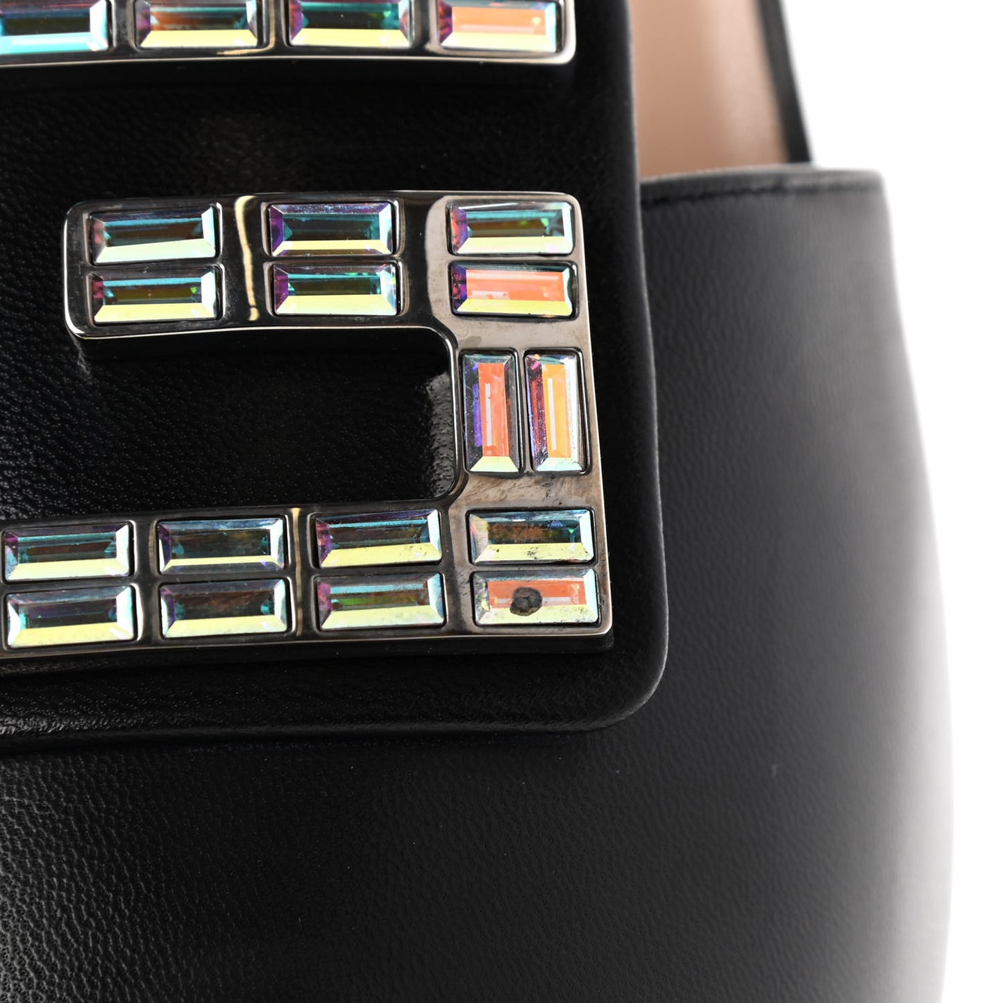 Malaga Kid Crystal Square G Madelyn 60mm Mules 37.5 Black