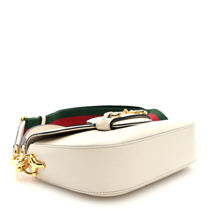 Gucci Azalea Calfskin Web Mini Horsebit 1955 Shoulder Bag Mystic White 4 of 10