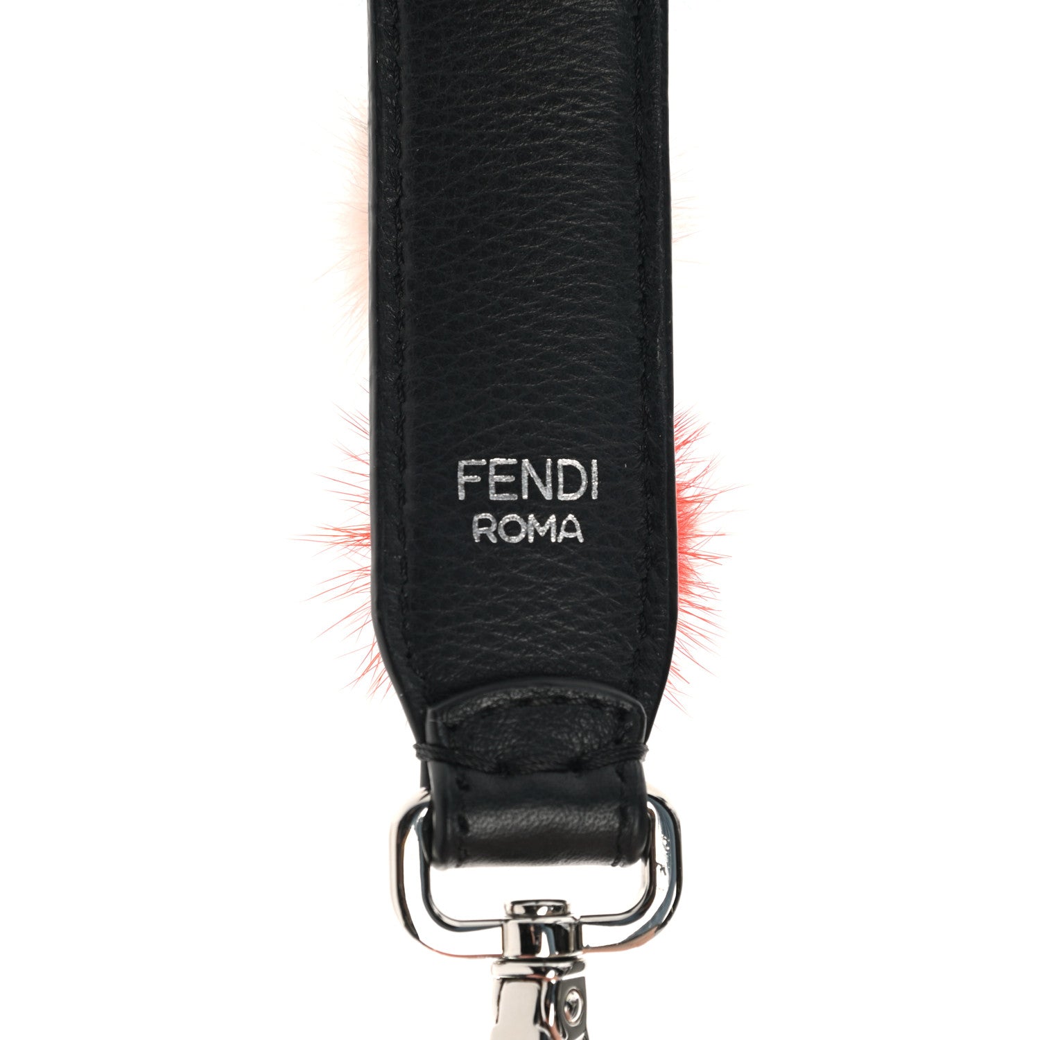 Fendi Mink Fur Pom Pom Mini Strap You Black Multicolor 3 of 4