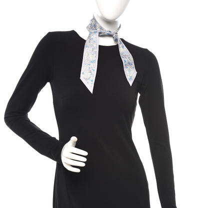 Hermes Silk Rire Droite Rive Gauche Twilly 2 of 6