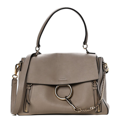 Chloe Calfskin Medium Faye Day Shoulder Bag Motty Grey 1 of 14