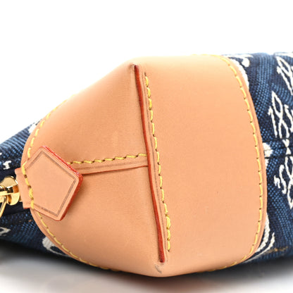 Louis Vuitton Jacquard Since 1854 Cosmetic Pouch PM Blue 7 of 8