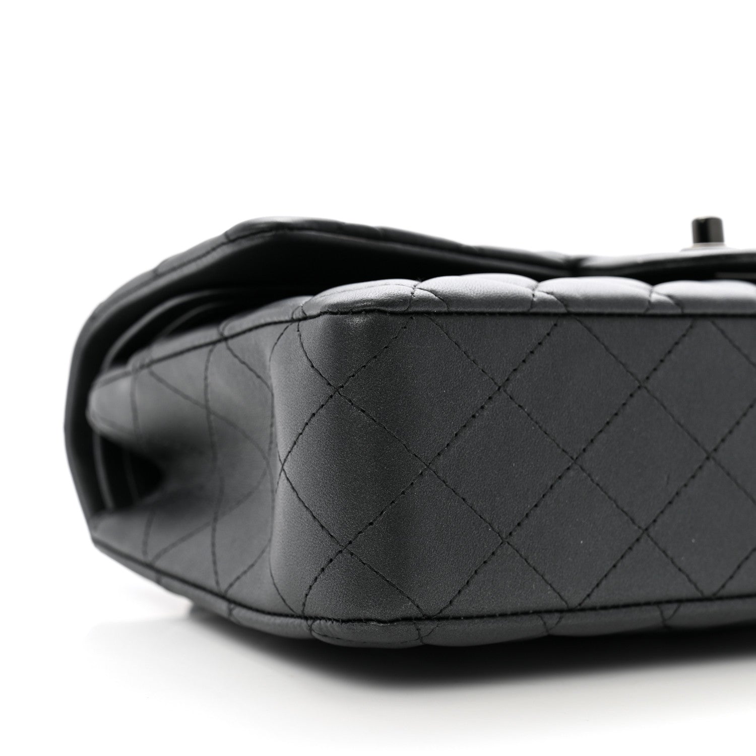 Chanel Lambskin Quilted Medium Double Flap So Black 9 of 11