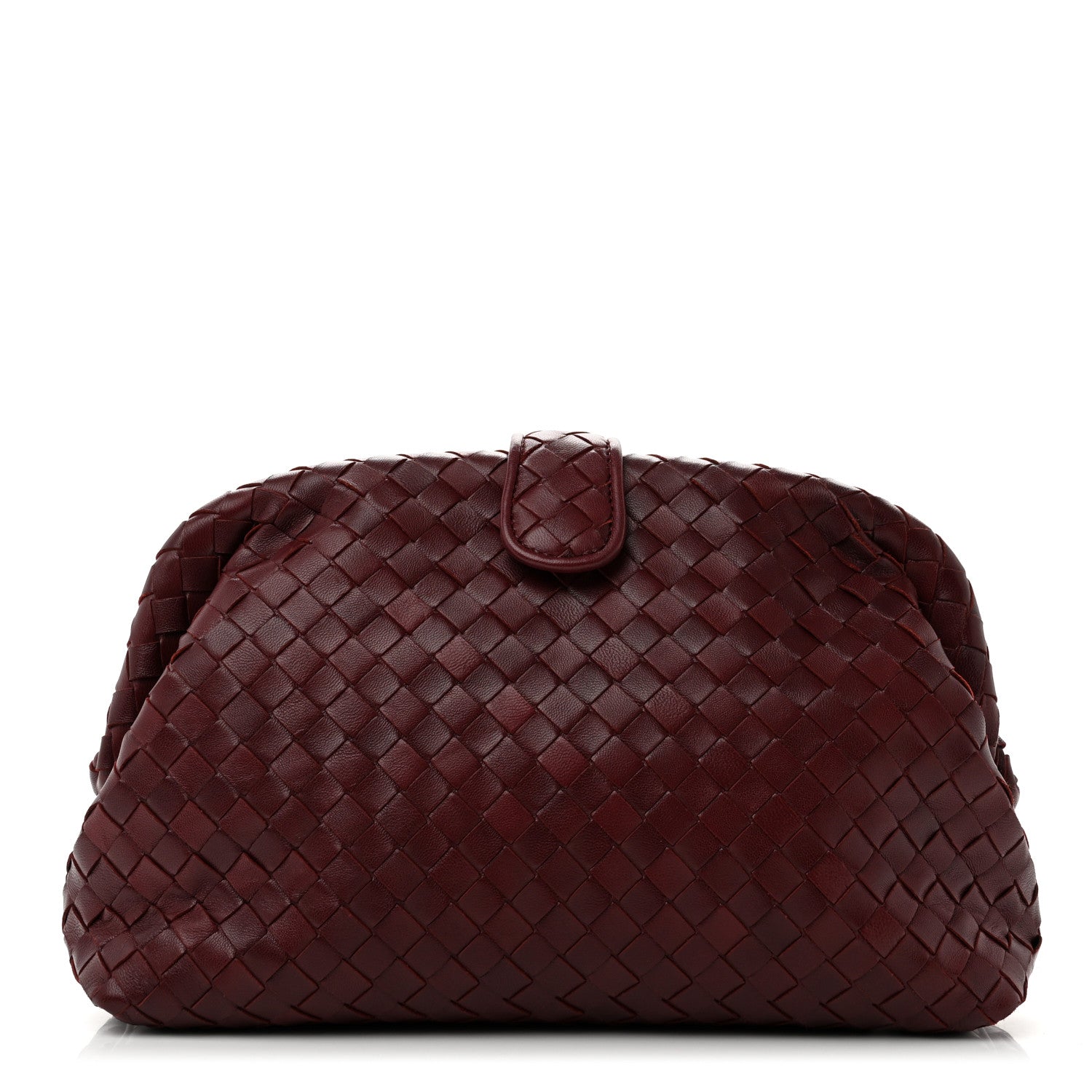 Bottega Veneta Nappa Intrecciato The Lauren 1980 Clutch Gigolo Red 1 of 8