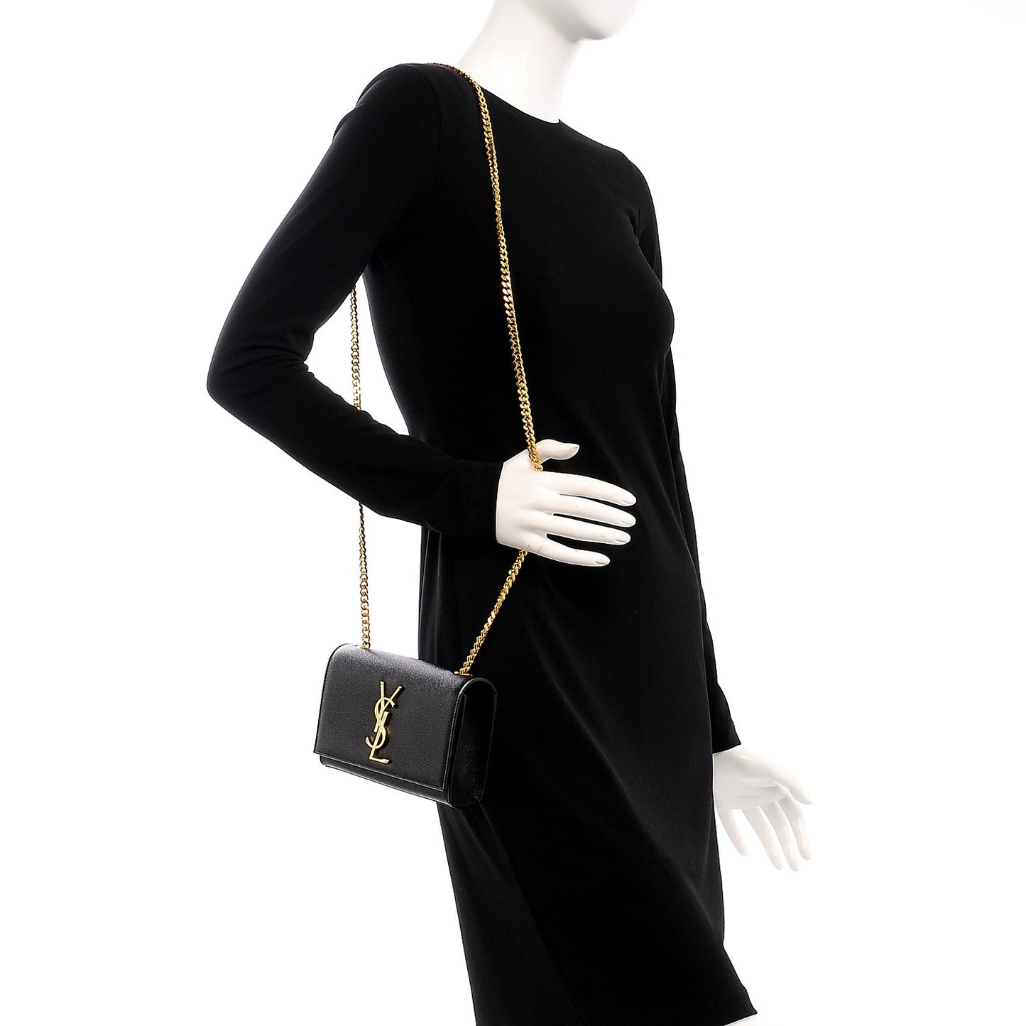 Grain De Poudre Small Monogram Kate Satchel Black