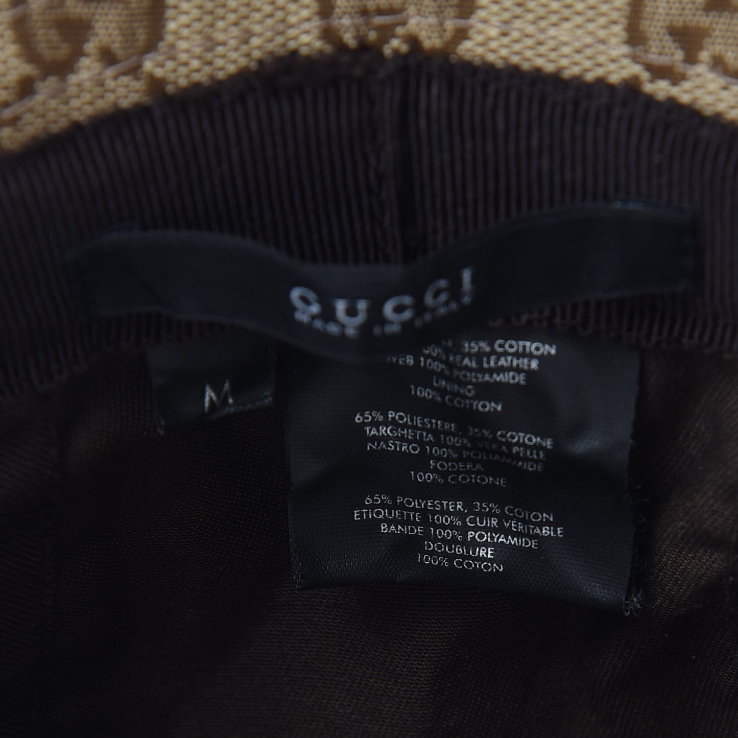 Monogram Web Bucket Hat M Brown