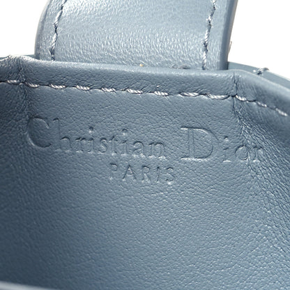 Christian Dior Patent Cannage Lady Dior 5 Gusset Card Holder Cloud Blue 6 of 9