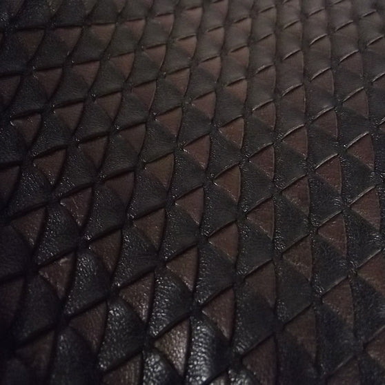 Nappa Intrecciato Shoulder Bag Ebano Nero