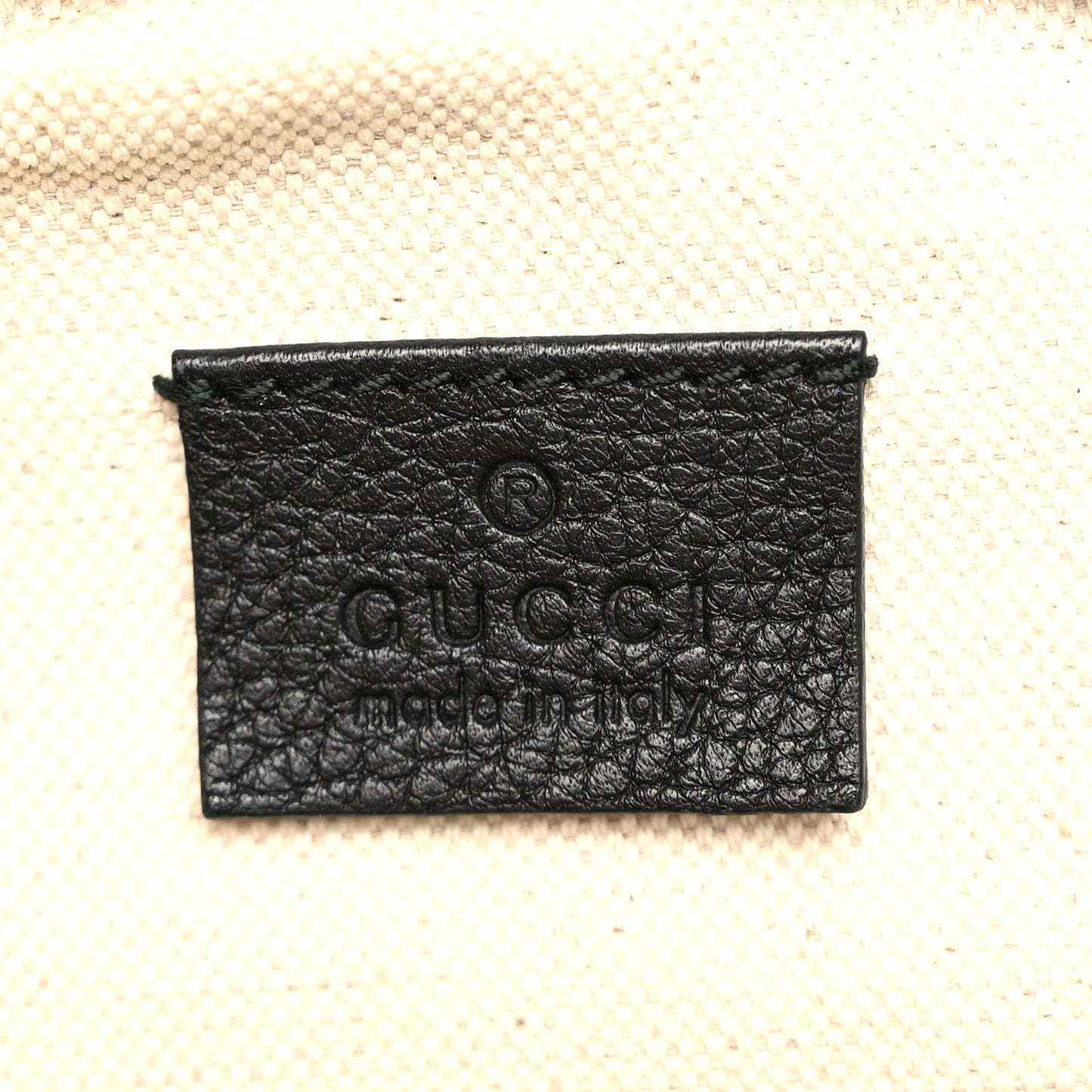 Grained Calfskin Logo Belt Bag Black