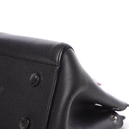 Saint Laurent Grained Calfskin Small Cabas Rive Gauche Black 16 of 17