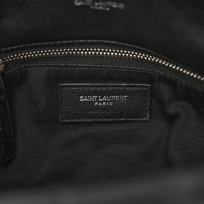 Saint Laurent Lambskin Quilted Small Loulou Puffer Monogram Chain Satchel Black 6 of 15