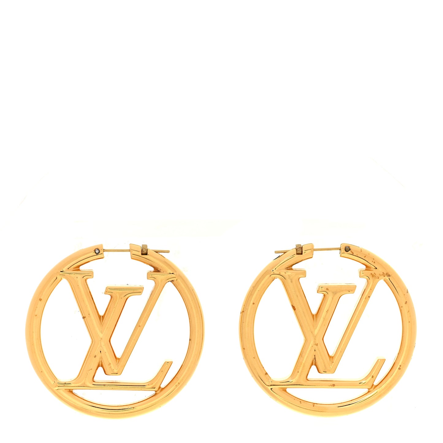 Metal Louise Hoop Earrings Gold