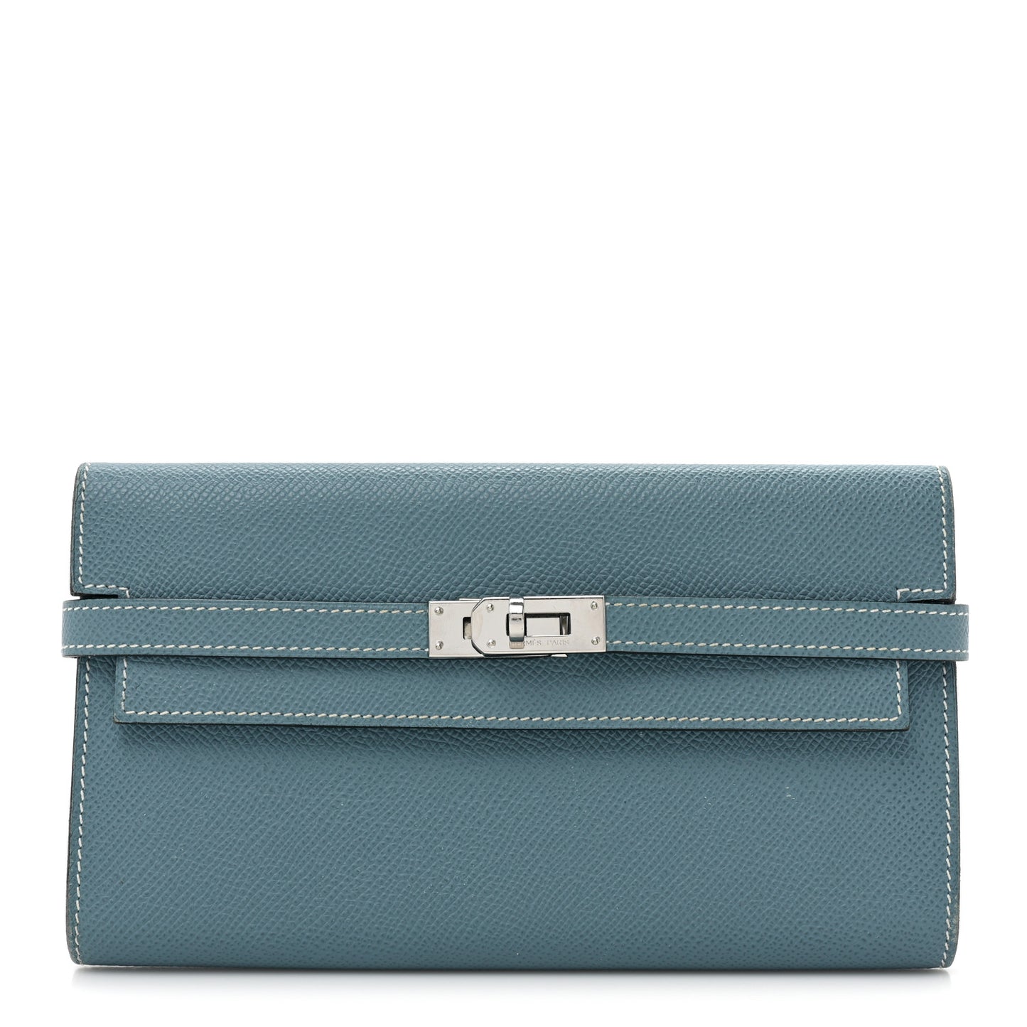 Epsom Kelly Longue Wallet Blue Jean