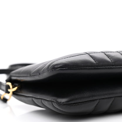 Burberry Lambskin Quilted Lola Double Pouch Crossbody Black 10 of 11
