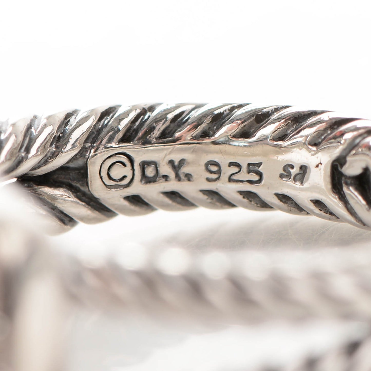 Sterling Silver Diamond Blue Topaz 7mm Petite Albion Ring 52 6