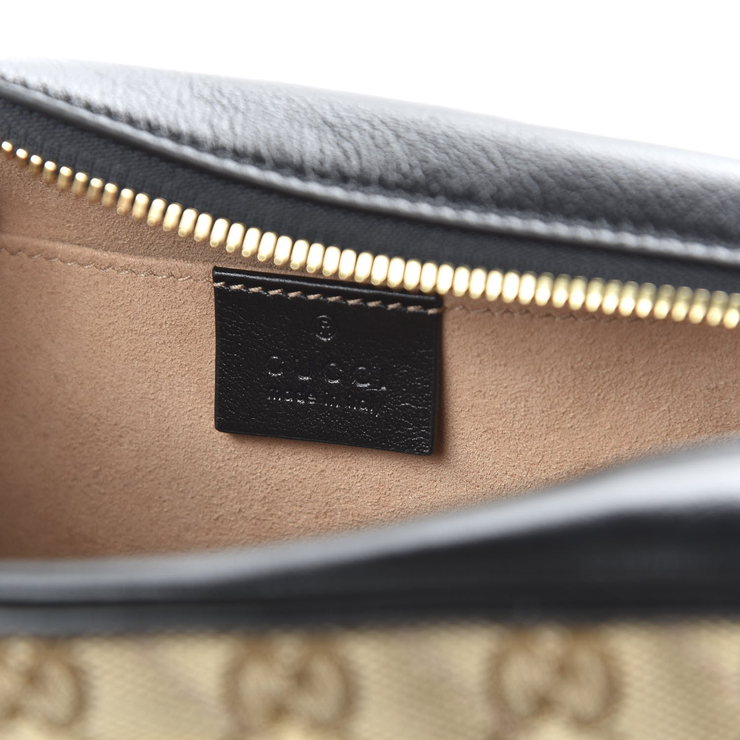 Gucci Monogram Matelasse Diagonal Small GG Marmont Chain Shoulder Bag Beige Black 8 of 10