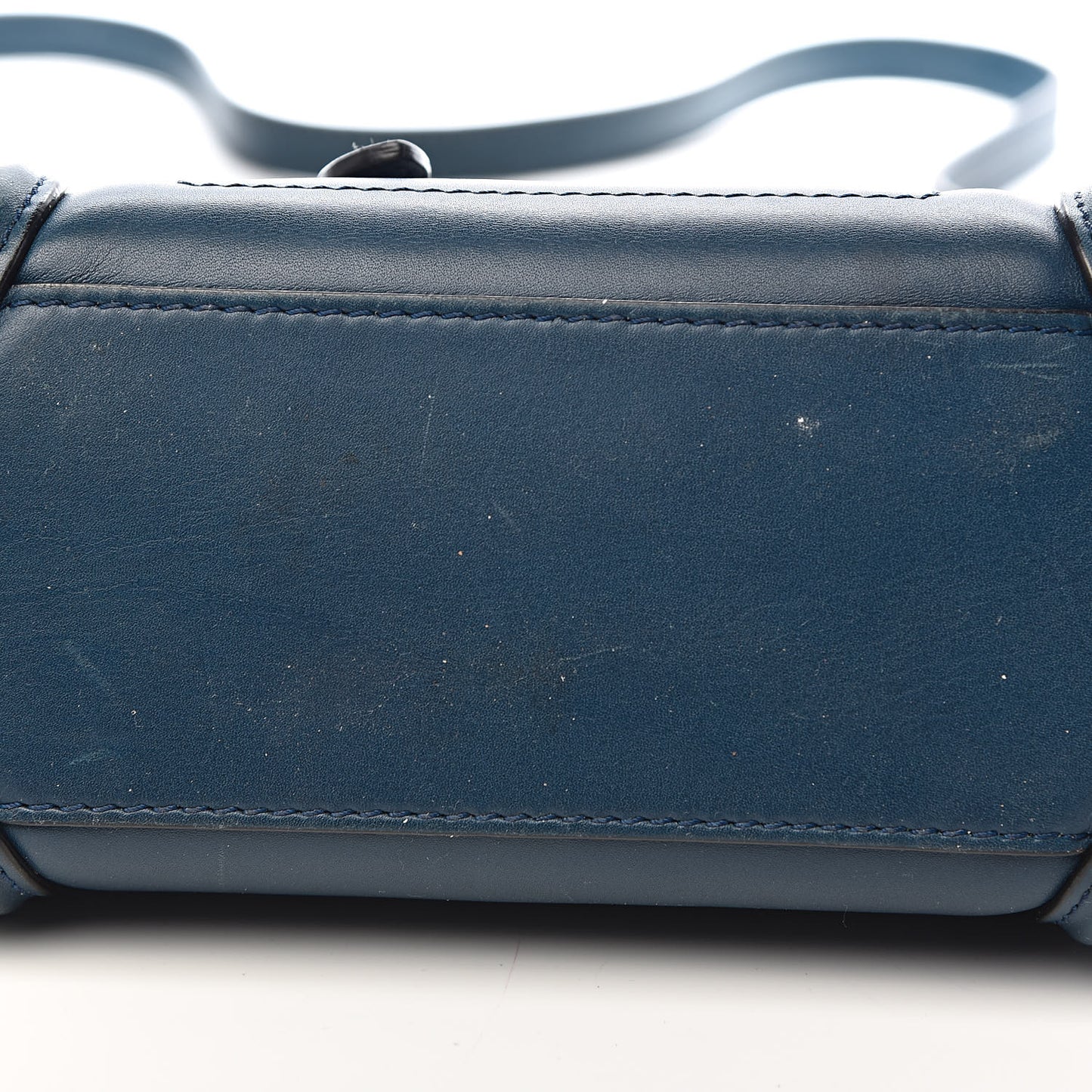 Smooth Calfskin Nano Luggage Ocean Blue
