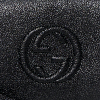 Gucci Pebbled Calfskin Medium Soho Clutch Black 9 of 11