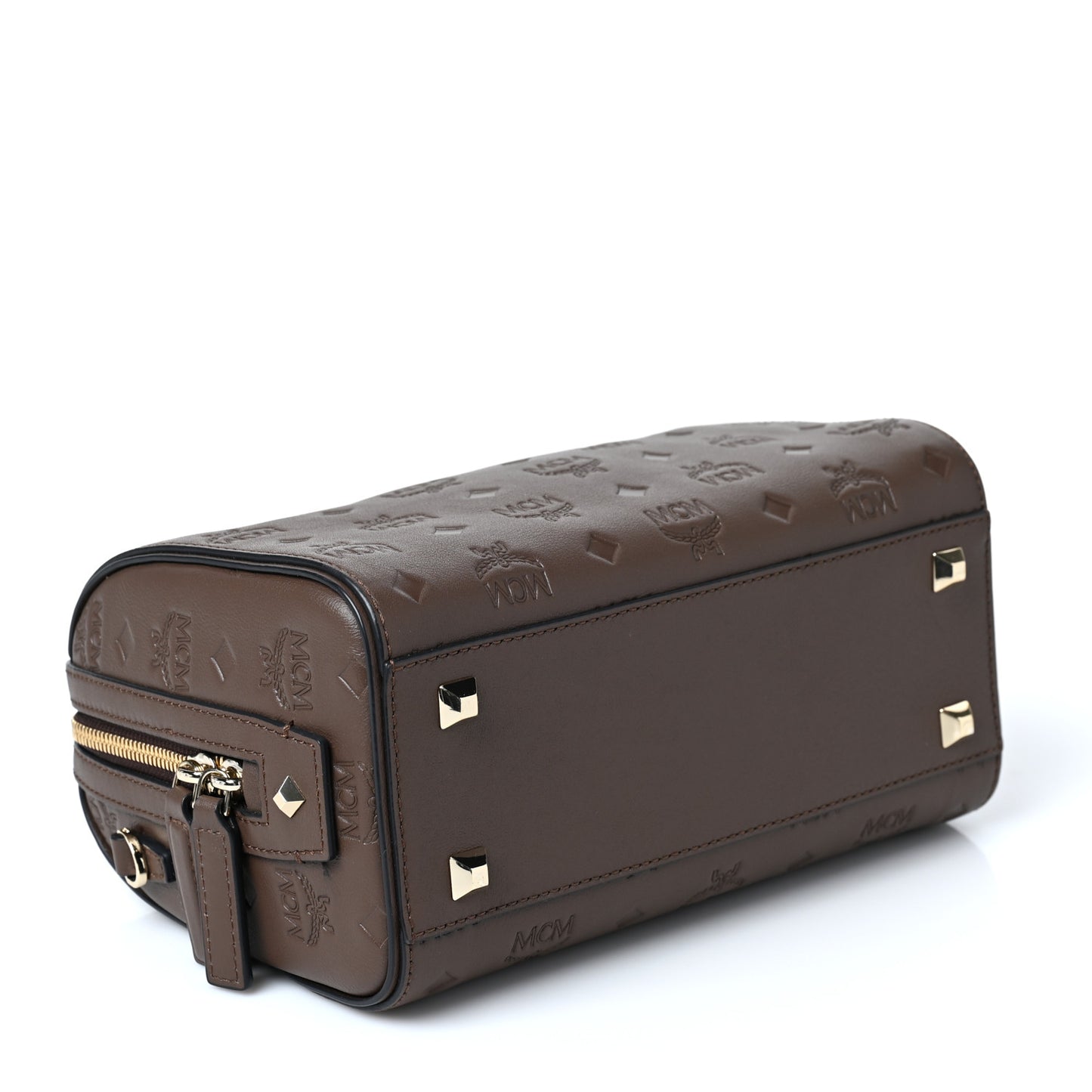 Calfskin Ottomar Monogram Essential Boston Bag Chestnut