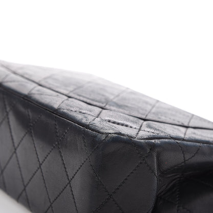Chanel Lambskin Quilted Medium Double Flap Black 17 of 21