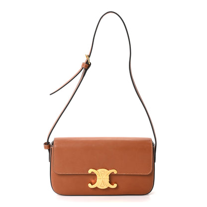 Celine Natural Calfskin Triomphe Shoulder Bag Tan 2 of 19