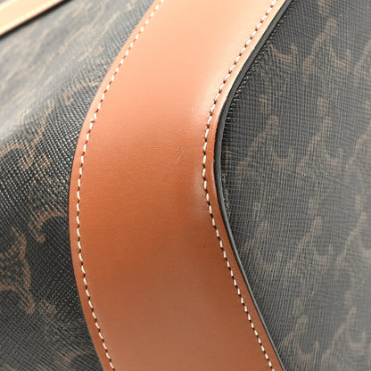 Celine Triomphe Canvas Calfskin Medium Bucket Bag Tan 9 of 10