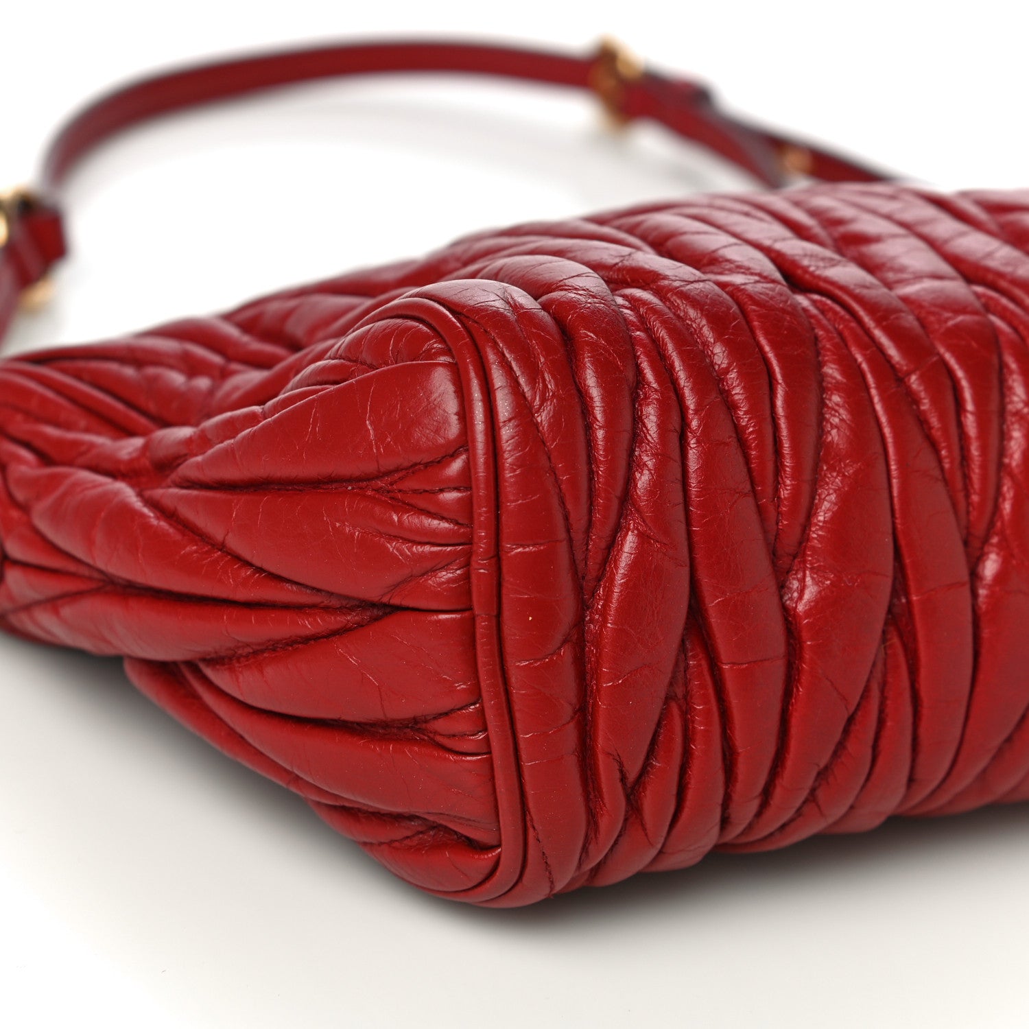 Miu Miu Nappa Matelasse Crossbody Clutch Rubino 10 of 24