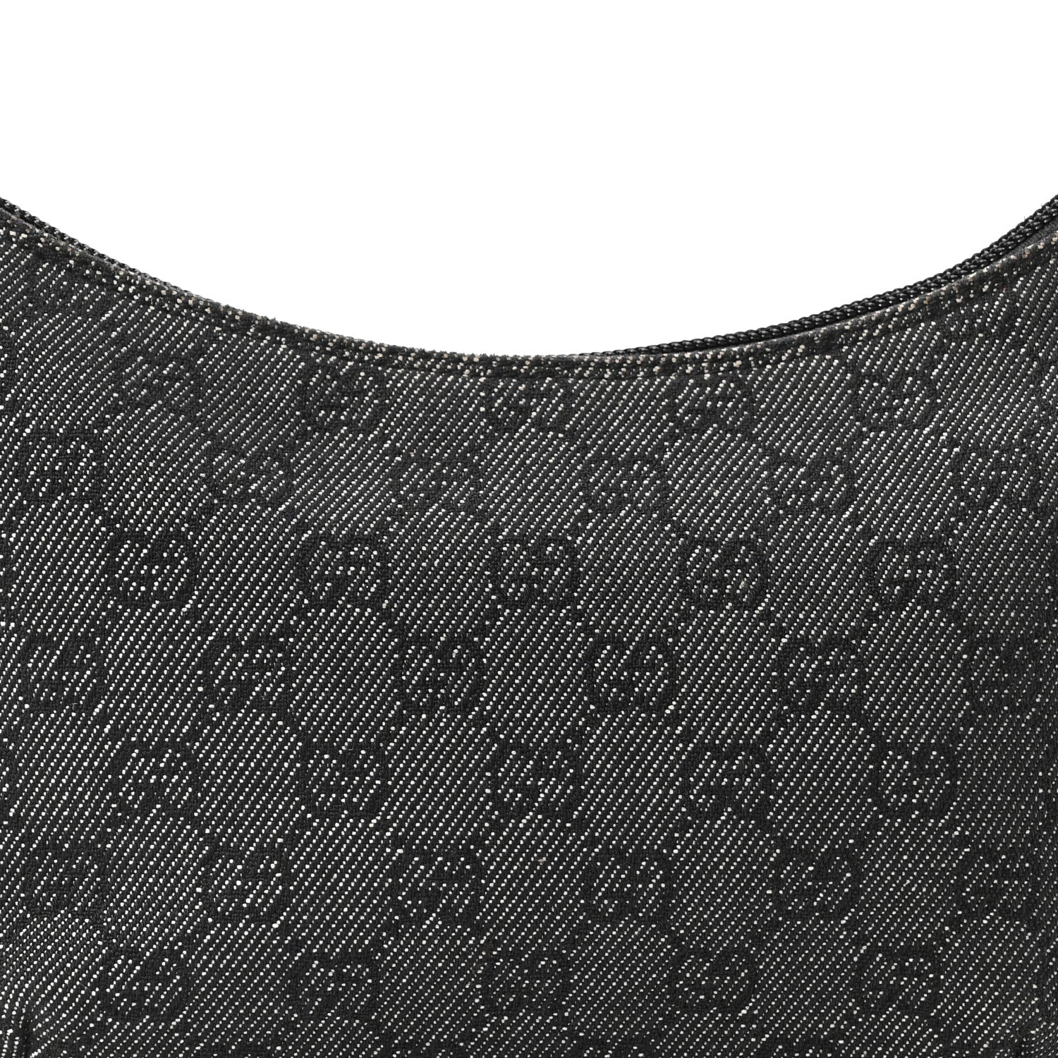Gucci Denim Monogram Pochette Black 8 of 10