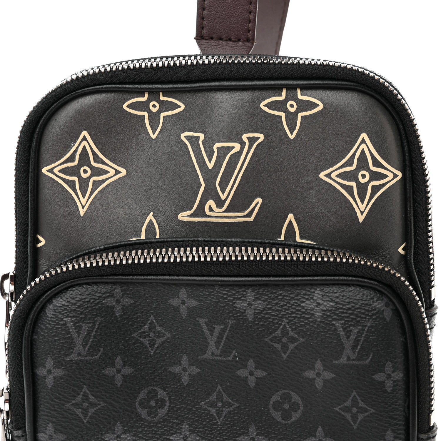 Louis Vuitton Monogram Eclipse Patchwork Amazone Sling Bag 8 of 12