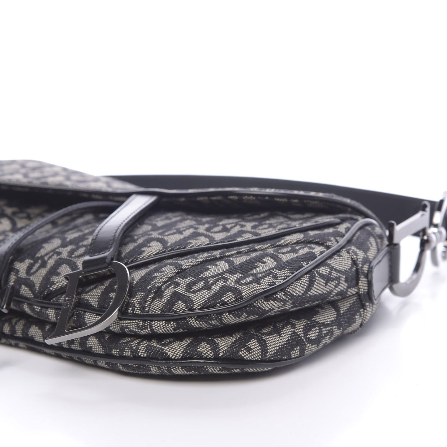 Monogram Double Saddle Bag Black