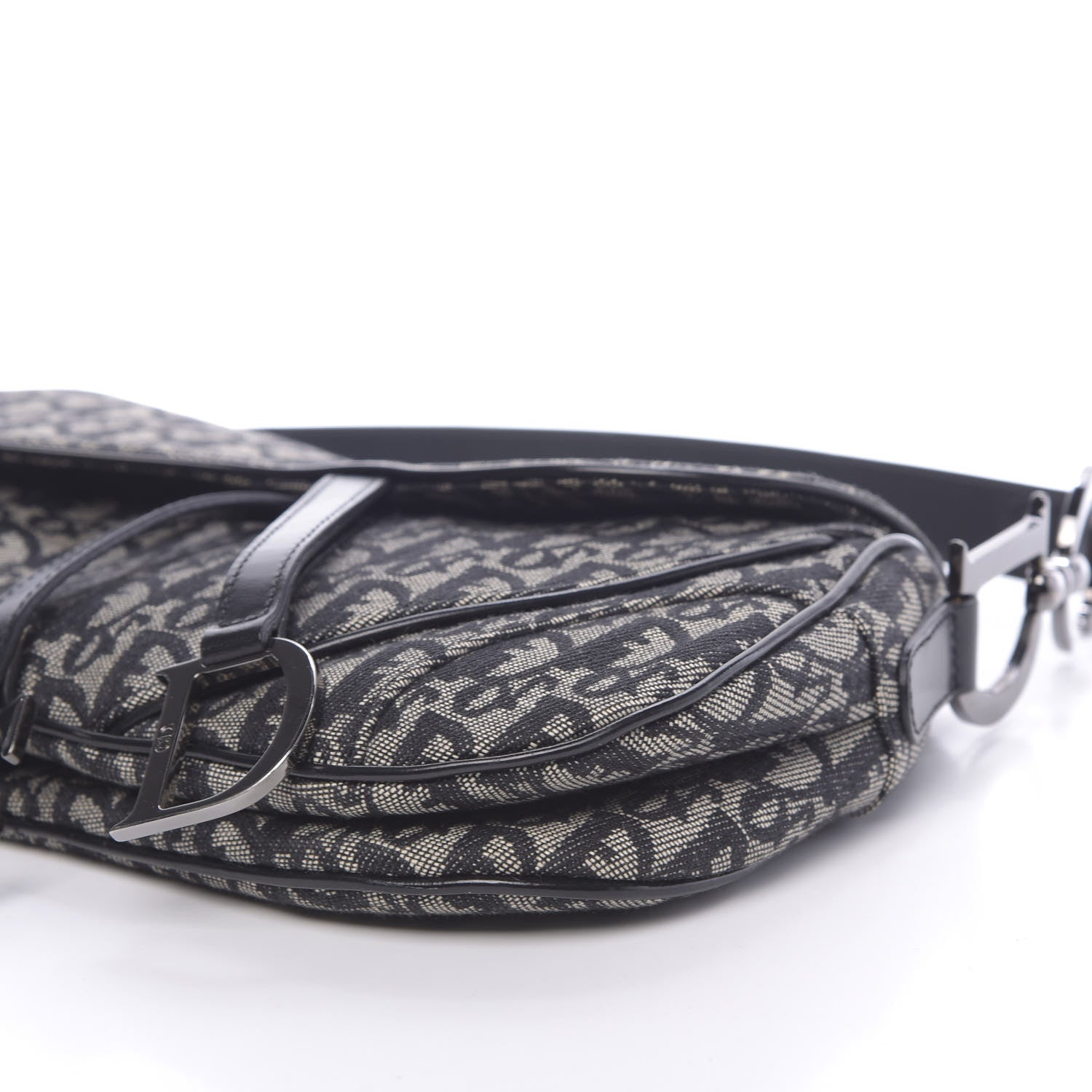 Christian Dior Monogram Double Saddle Bag Black 9 of 10