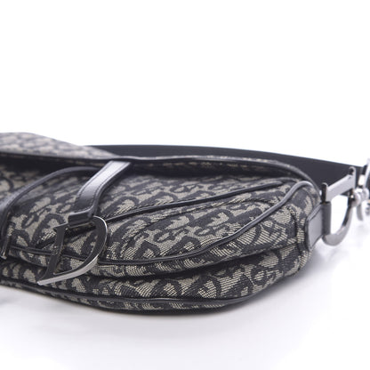 Christian Dior Monogram Double Saddle Bag Black 9 of 10